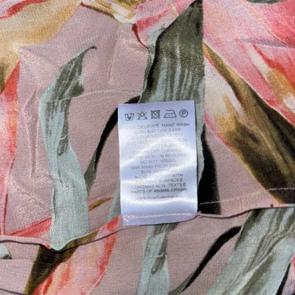 NWT Pure Collection Silk floral Long Sleeve Button Down Shirt - Picture 11 of 16
